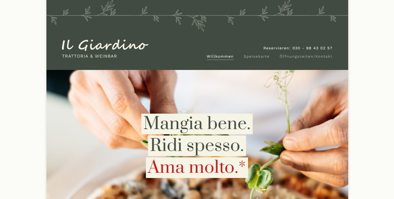 Il Giardino Webdesign mit WordPress in Rheinland-Pfalz