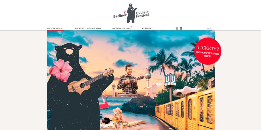 Referenz, Berliner Ukulele Festival, Webdesign mit WordPress in Rheinland-Pfalz, Homepages4u