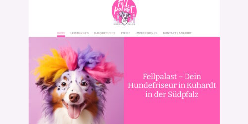 WordPress Webseite. Referenz von Homepages4u. Webseite für den Fellpalast in Kuhardt